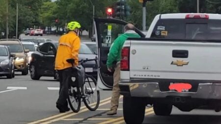A picture of the Massachusetts cyclist.