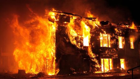 house on fire